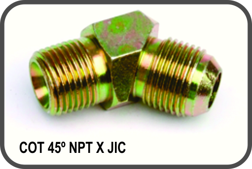 Adaptadores - Cotovelo 45º NPT X JIC