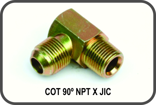 Adaptadores - Cotovelo 90º NPT X JIC