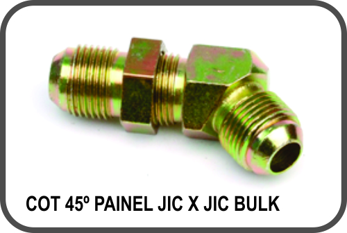 Adaptadores - COTOVELO 45º PAINEL JIC X JIC BULKHEAD