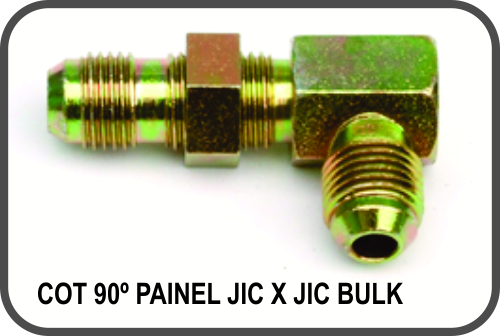 Adaptadores - COTOVELO 90º PAINEL JIC X JIC BULKHEAD