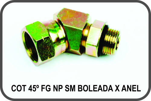 Adaptadores - COTOVELO 45º FG NP SM BOLEADA X ANEL