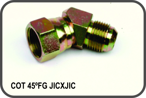 Adaptadores - COTOVELO 45º FG JIC X JIC